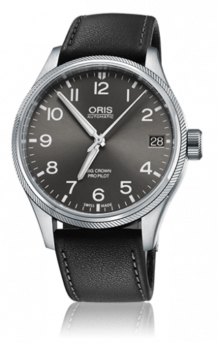 Oris Big Crown ProPilot Date Grey / Black Leather 01 751 7697 4063-07 5 20 19FC