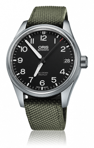 Oris Big Crown ProPilot Date Black / Green Textile 01 751 7697 4164-07 5 20 14FC