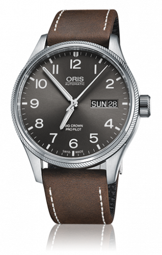 Oris Big Crown ProPilot Day Date Grey / Brown Leather 01 752 7698 4063-07 5 22 05FC Oris Big Crown ProPilot Day Date Grey / Brown Leather 01 752 7698 4063-07 5 22 05FC
