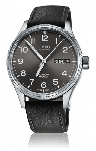 Oris Big Crown ProPilot Day Date Grey / Black Leather 01 752 7698 4063-07 5 22 19FC Oris Big Crown ProPilot Day Date Grey / Black Leather 01 752 7698 4063-07 5 22 19FC
