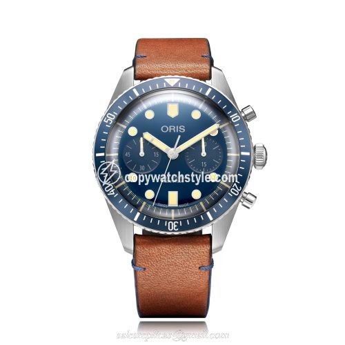 Oris Divers Sixty-Five 43 Chronograph Stainless Steel / Blue / Bucherer Blue 01 771 7744 4095-5.21 11