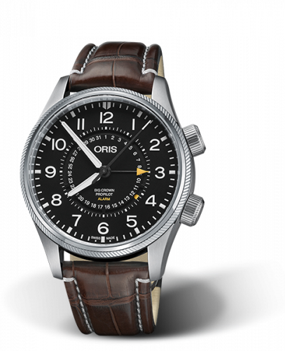 Oris Big Crown ProPilot Alarm Stainless Steel / Black / Alligator 01 910 7745 4084-Set LS Oris Big Crown ProPilot Alarm Stainless Steel / Black / Alligator 01 910 7745 4084-Set LS