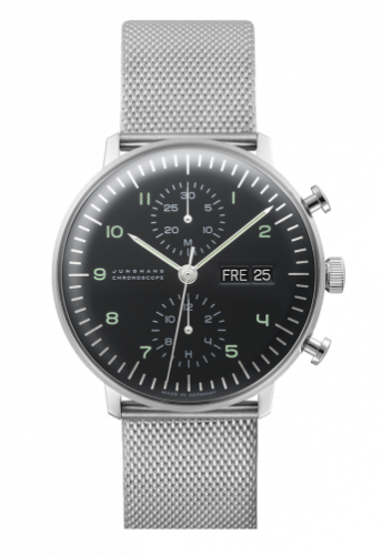 Junghans Max Bill Chronoscope Black Day / Date Bracelet 027/4500.44
