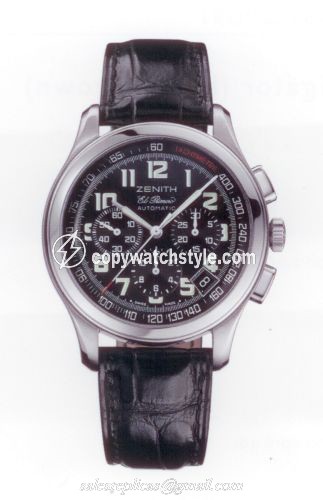 Zenith Class Sport El Primero Stainless Steel / Black / Strap 03.0510.400/24.C492 Zenith Class Sport El Primero Stainless Steel / Black / Strap 03.0510.400/24.C492