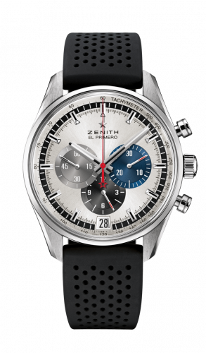 Zenith El Primero Chronomaster 42 Stainless Steel / Silver / Rubber 03.2040.400/69.R576 Zenith El Primero Chronomaster 42 Stainless Steel / Silver / Rubber 03.2040.400/69.R576