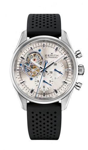 Zenith El Primero Chronomaster Open Stainless Steel / Silver/ Rubber 03.2040.4061/01.R576 Zenith El Primero Chronomaster Open Stainless Steel / Silver/ Rubber 03.2040.4061/01.R576