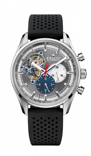 Zenith El Primero Chronomaster Open Stainless Steel / Grey 1969 / Rubber 03.2040.4061/23.R576 Zenith El Primero Chronomaster Open Stainless Steel / Grey 1969 / Rubber 03.2040.4061/23.R576