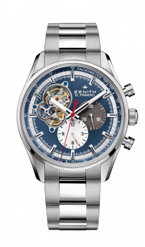 Zenith El Primero Chronomaster Open Stainless Steel / Blue 1969 / Bracelet 03.2040.4061/52.M2040 Zenith El Primero Chronomaster Open Stainless Steel / Blue 1969 / Bracelet 03.2040.4061/52.M2040