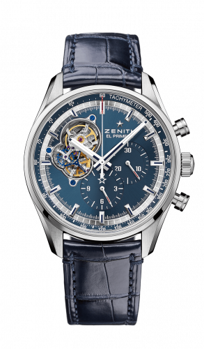 Zenith El Primero Chronomaster Open Stainless Steel / Blue / Alligator 03.20416.4061/51.C700 Zenith El Primero Chronomaster Open Stainless Steel / Blue / Alligator 03.20416.4061/51.C700