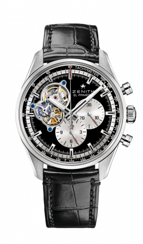 Zenith El Primero Chronomaster Open Stainless Steel / Black / Alligator 03.2042.4061/21.C496 Zenith El Primero Chronomaster Open Stainless Steel / Black / Alligator 03.2042.4061/21.C496