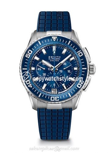 Zenith El Primero Stratos Flyback Blue 03.2067.405/51.R514 Zenith El Primero Stratos Flyback Blue 03.2067.405/51.R514