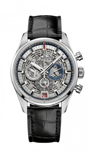 Zenith El Primero Chronomaster Full Open 42 Stainless Steel / Alligator 03.2081.400/78.C813 Zenith El Primero Chronomaster Full Open 42 Stainless Steel / Alligator 03.2081.400/78.C813