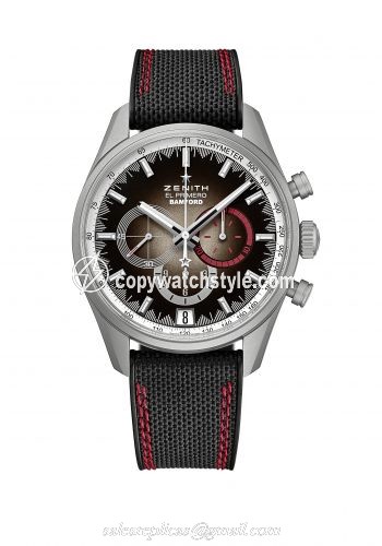 Zenith Chronomaster El Primero Radar Stainless Steel / Brown / Rubber 03.2082.400/02.R830 Zenith Chronomaster El Primero Radar Stainless Steel / Brown / Rubber 03.2082.400/02.R830