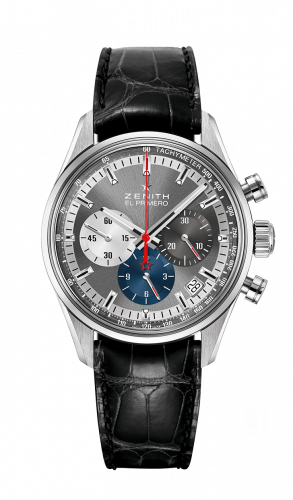 Zenith El Primero Chronomaster 38 Stainless Steel / Slate / Alligator 03.2150.400/26.C714 Zenith El Primero Chronomaster 38 Stainless Steel / Slate / Alligator 03.2150.400/26.C714