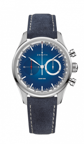 Zenith El Primero Chronomaster 38 Stainless Steel / Solar Blue / Alcantara 03.2152.4069/57.C814