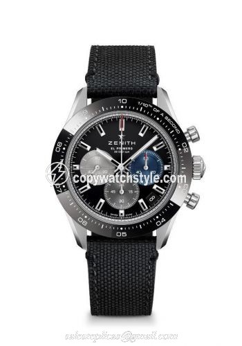 Zenith Chronomaster Sport Stainless Steel / Black / Canvas 03.3100.3600/21.C822 Zenith Chronomaster Sport Stainless Steel / Black / Canvas 03.3100.3600/21.C822