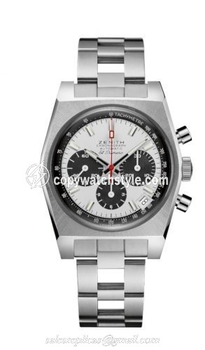 Zenith El Primero A384 Revival 50th Anniversary El Primero Stainless Steel / Panda / Ladder 03.A384.400/21.M384 Zenith El Primero A384 Revival 50th Anniversary El Primero Stainless Steel / Panda / Ladder 03.A384.400/21.M384