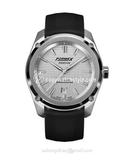 Formex Essence Automatic Chronometer Silver / Rubber 0330.1.6341.910 Formex Essence Automatic Chronometer Silver / Rubber 0330.1.6341.910