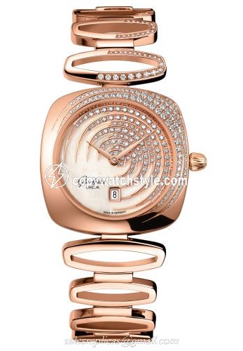 Glashutte Original Pavonina Date Red Gold / Cold Enamel / Bracelet 1-03-01-03-15-11
