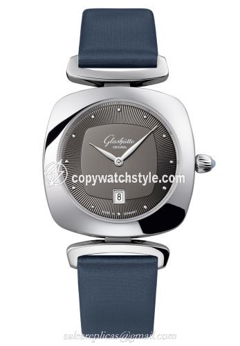 Glashutte Original Pavonina Date Stainless Steel / Grey / Calf / Pin 1-03-01-14-02-04 Glashutte Original Pavonina Date Stainless Steel / Grey / Calf / Pin 1-03-01-14-02-04