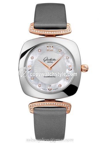 Glashutte Original Pavonina Stainless Steel / Red Gold / MOP / Calf 1-03-02-04-16-34