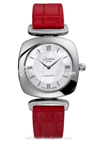 Glashutte Original Pavonina Stainless Steel / Diamond / MOP / Alligator 1-03-02-05-12-30