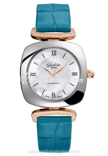 Glashutte Original Pavonina Stainless Steel / Red Gold / Diamond / MOP / Alligator 1-03-02-05-16-30 Glashutte Original Pavonina Stainless Steel / Red Gold / Diamond / MOP / Alligator 1-03-02-05-16-30