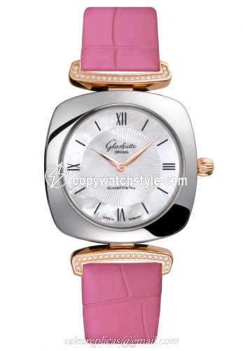 Glashutte Original Pavonina Stainless Steel / Red Gold / Diamond / MOP / Alligator 1-03-02-05-16-31 Glashutte Original Pavonina Stainless Steel / Red Gold / Diamond / MOP / Alligator 1-03-02-05-16-31