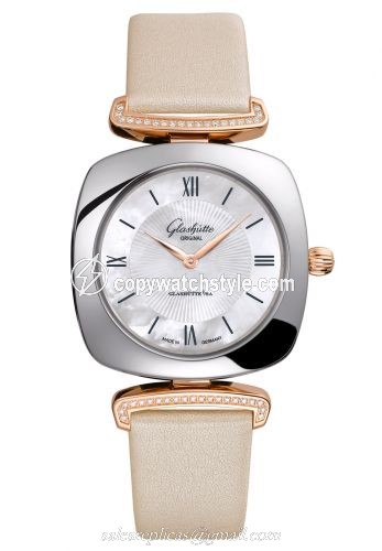 Glashutte Original Pavonina Stainless Steel / Red Gold / Diamond / MOP / Calf 1-03-02-05-16-35