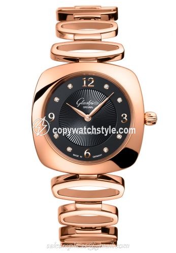 Glashutte Original Pavonina Red Gold / Black / Bracelet 1-03-02-09-05-14