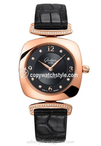 Glashutte Original Pavonina Red Gold / Diamond / Black / Alligator 1-03-02-09-05-30