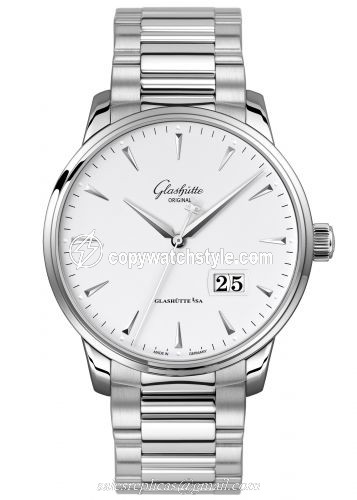 Glashutte Original Senator Excellence Panorama Date Stainless Steel / Silver / Bracelet 1-36-03-05-02-70 Glashutte Original Senator Excellence Panorama Date Stainless Steel / Silver / Bracelet 1-36-03-05-02-70