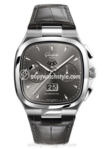 Glashutte Original Seventies Chronograph Panorama Date Ruthenium / Alligator / Folding 1-37-02-01-02-50 Glashutte Original Seventies Chronograph Panorama Date Ruthenium / Alligator / Folding 1-37-02-01-02-50