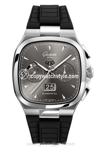 Glashutte Original Seventies Chronograph Panorama Date Ruthenium / Rubber / Folding 1-37-02-01-02-53 Glashutte Original Seventies Chronograph Panorama Date Ruthenium / Rubber / Folding 1-37-02-01-02-53