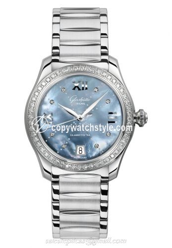 Glashutte Original Lady Serenade Stainless Steel / Diamond / Blue MOP - Index Line / Bracelet 1-39-22-11-22-34 Glashutte Original Lady Serenade Stainless Steel / Diamond / Blue MOP - Index Line / Bracelet 1-39-22-11-22-34
