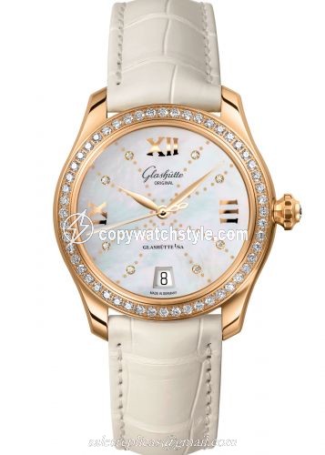 Glashutte Original Lady Serenade Rose Gold / Diamond / MOP - Index Line / Alligator / Folding 1-39-22-12-11-04 Glashutte Original Lady Serenade Rose Gold / Diamond / MOP - Index Line / Alligator / Folding 1-39-22-12-11-04