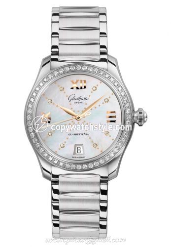 Glashutte Original Lady Serenade Stainless Steel / MOP - Index Line / Bracelet 1-39-22-12-22-34 Glashutte Original Lady Serenade Stainless Steel / MOP - Index Line / Bracelet 1-39-22-12-22-34