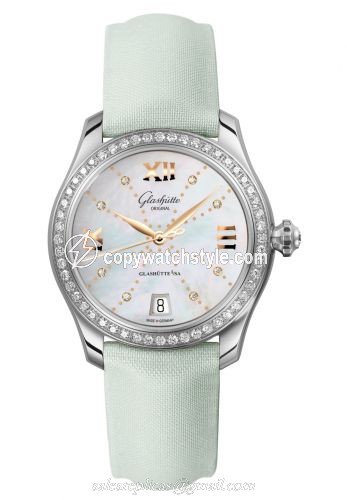 Glashutte Original Lady Serenade Stainless Steel / Diamond / MOP - Index Line / Satin / Pin 1-39-22-12-22-44 Glashutte Original Lady Serenade Stainless Steel / Diamond / MOP - Index Line / Satin / Pin 1-39-22-12-22-44