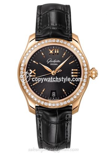 Glashutte Original Lady Serenade Rose Gold / Diamond / Black / Alligator / Folding 1-39-22-18-11-04 Glashutte Original Lady Serenade Rose Gold / Diamond / Black / Alligator / Folding 1-39-22-18-11-04