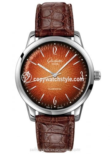 Glashutte Original Sixties Stainless Steel / Orange / Calf / Alligator / Annual Edition 1-39-52-13-02-04