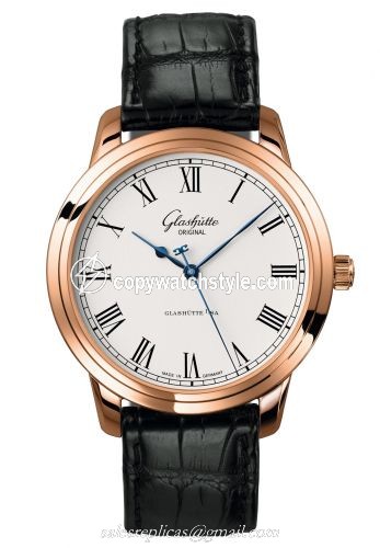 Glashutte Original Senator Automatic Red Gold / Silver / Alligator / Pin 1-39-59-01-05-04 Glashutte Original Senator Automatic Red Gold / Silver / Alligator / Pin 1-39-59-01-05-04