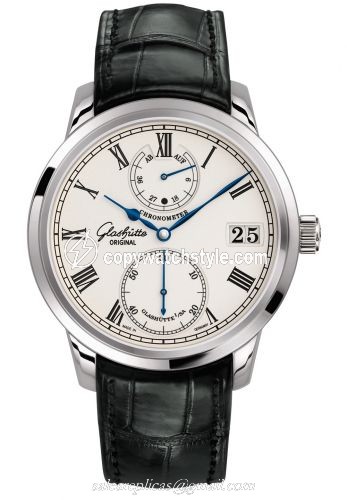 Glashutte Original Senator Chronometer White Gold / Silver / Alligator / Pin 1-58-01-01-04-01 Glashutte Original Senator Chronometer White Gold / Silver / Alligator / Pin 1-58-01-01-04-01