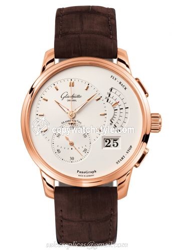 Glashutte Original PanoGraph Red Gold / Silver / Alligator / Folding 1-61-03-25-15-05