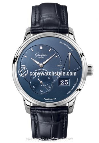 Glashutte Original PanoReserve Stainless Steel / Blue / Alligator / Folding 1-65-01-26-12-55 Glashutte Original PanoReserve Stainless Steel / Blue / Alligator / Folding 1-65-01-26-12-55