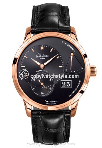 Glashutte Original PanoReserve Red Gold / Black / Alligator / Pin 1-65-01-29-15-01 Glashutte Original PanoReserve Red Gold / Black / Alligator / Pin 1-65-01-29-15-01