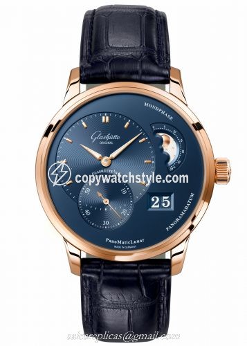 Glashutte Original PanoMatic Lunar Red Gold / Blue / Alligator / Folding 1-90-02-11-35-50 Glashutte Original PanoMatic Lunar Red Gold / Blue / Alligator / Folding 1-90-02-11-35-50