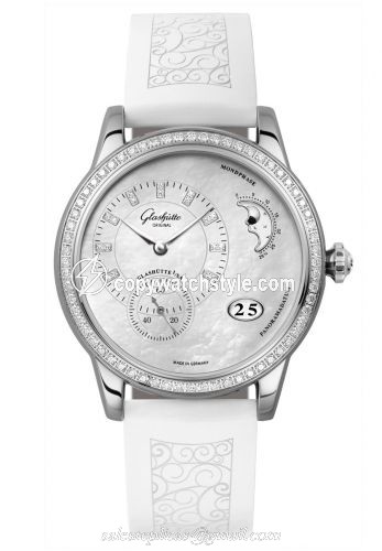 Glashutte Original PanoMatic Luna Stainless Steel / Diamond / MOP / Rubber / Pin 1-90-12-01-12-04