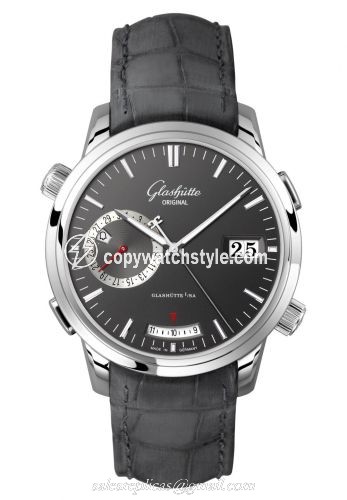 Glashutte Original Senator Diary White Gold / Grey / Alligator / Pin 100-13-04-04-02 Glashutte Original Senator Diary White Gold / Grey / Alligator / Pin 100-13-04-04-02