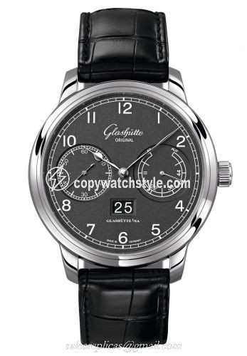 Glashutte Original Senator Observer Stainless Steel / Grey / Alligator / Folding 100-14-02-02-04 Glashutte Original Senator Observer Stainless Steel / Grey / Alligator / Folding 100-14-02-02-04