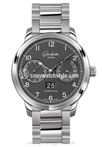 Glashutte Original Senator Observer Stainless Steel / Grey / Bracelet 100-14-02-02-14 Glashutte Original Senator Observer Stainless Steel / Grey / Bracelet 100-14-02-02-14